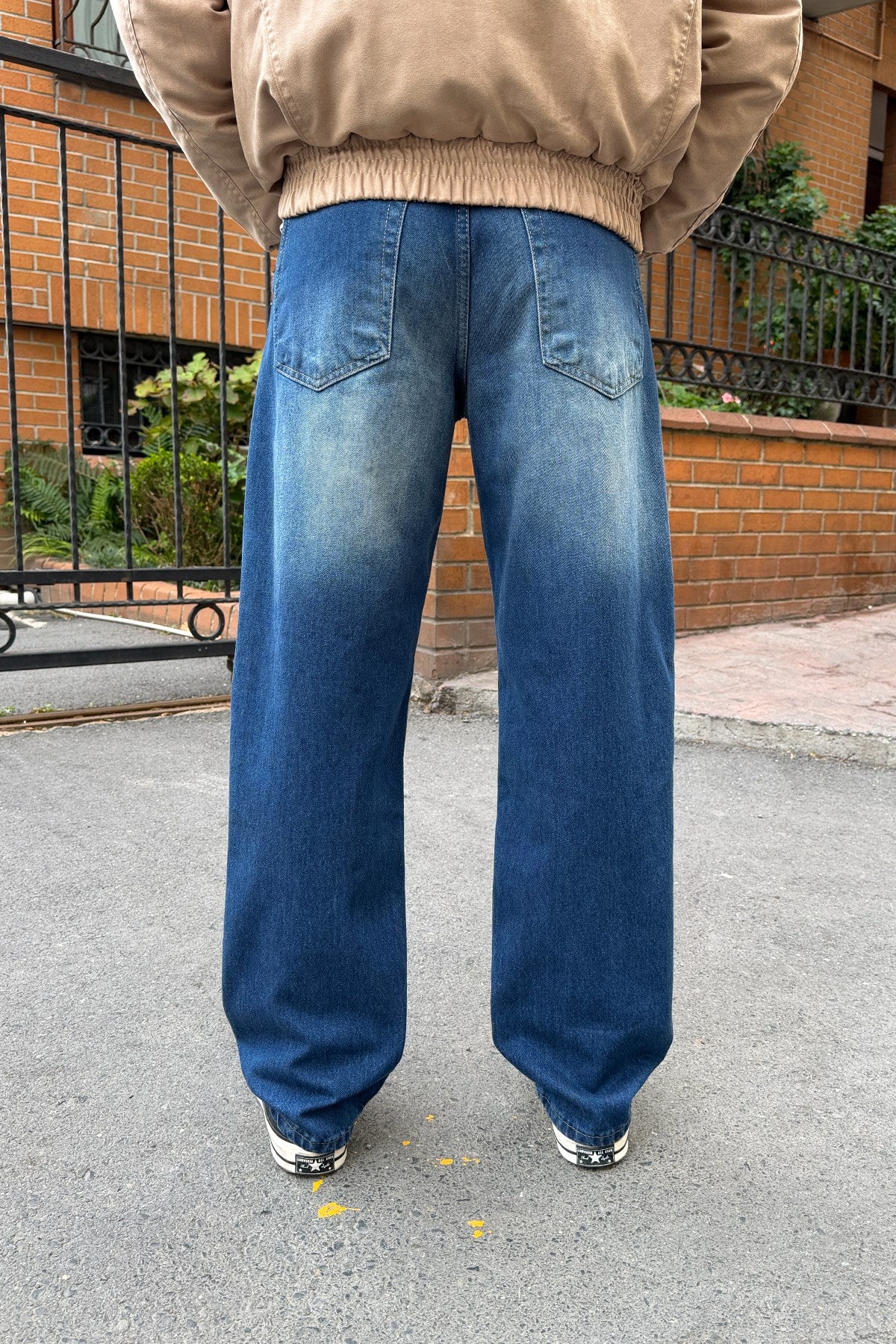 Washed Blue Regular Pants