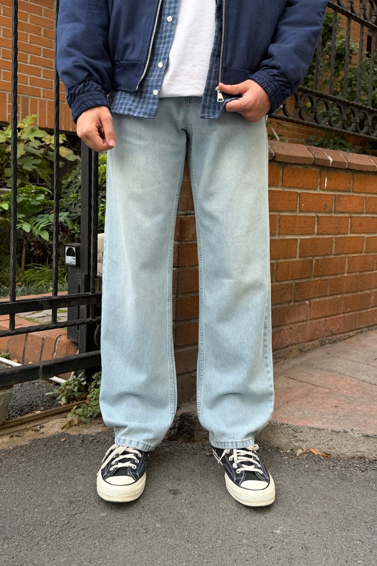 Washed Night Blue Regular Pants