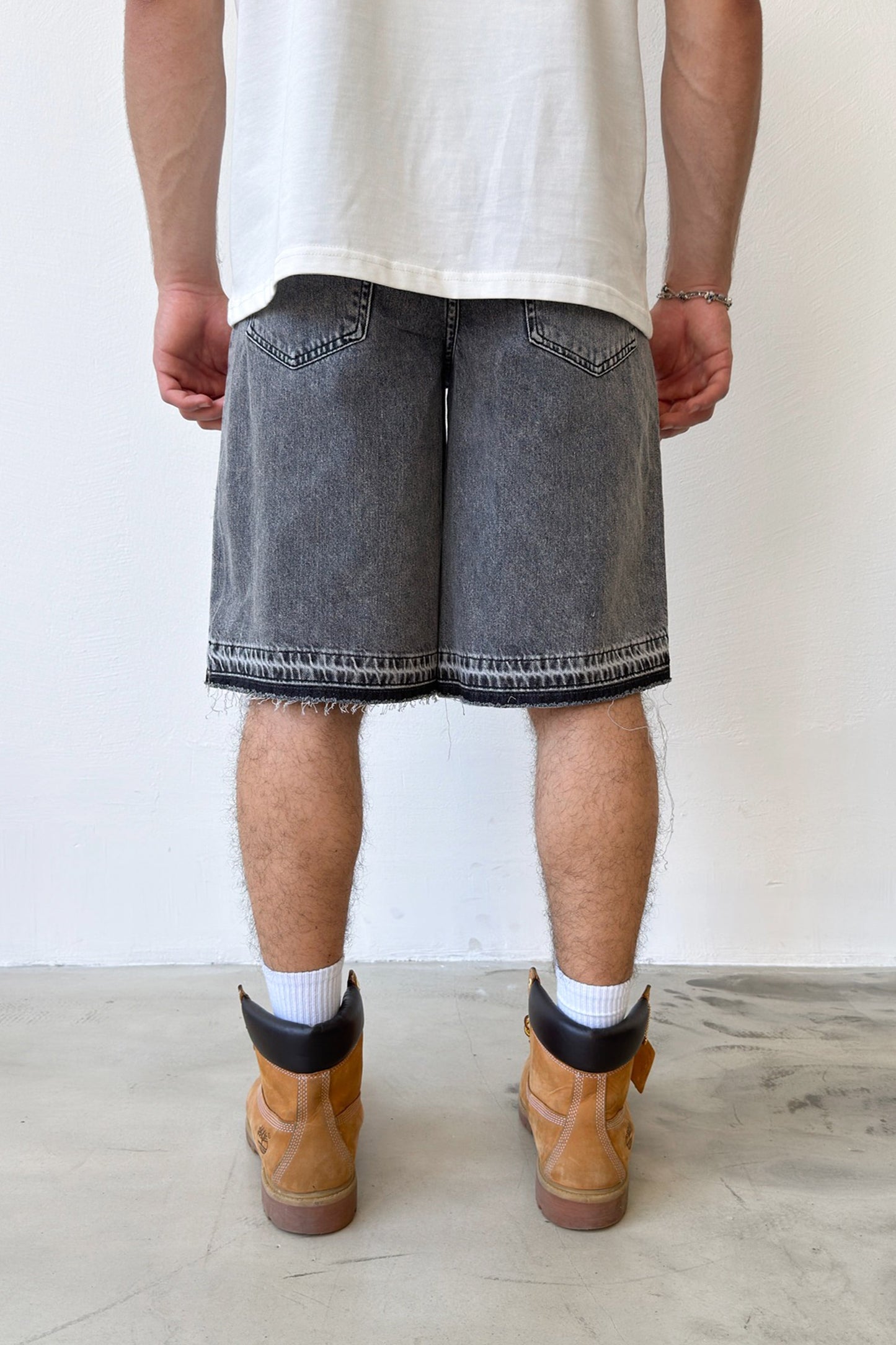 Distressed Denim Shorts